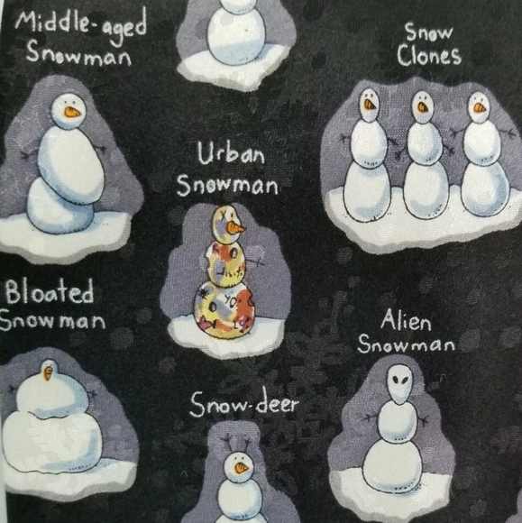 Jingle Bells Snowman Themed Silk Neck Tie 58"L 4"W - Picture 3 of 6